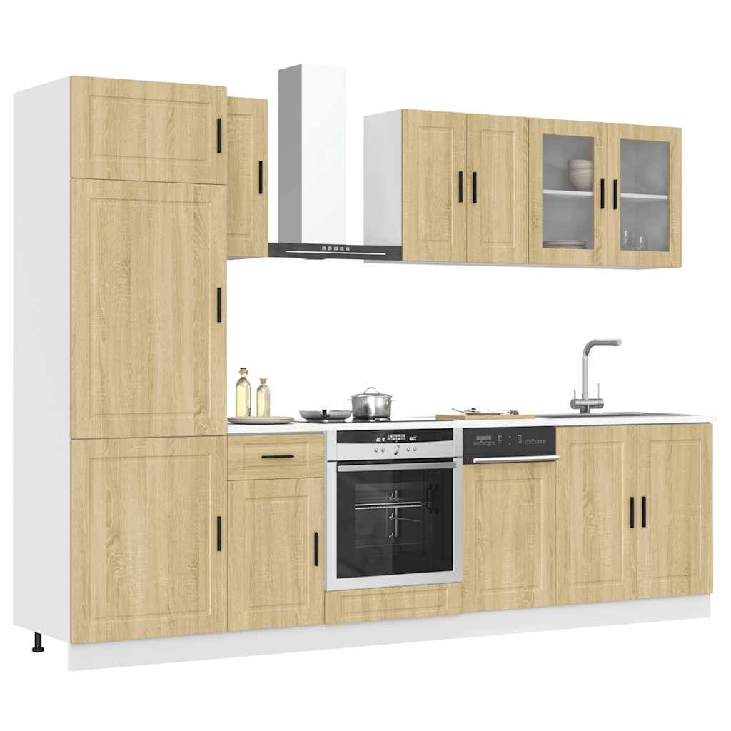 vidaXL 8-tlg. Küchenschrank-Set Porto Sonoma-Eiche Holzwerkstoff