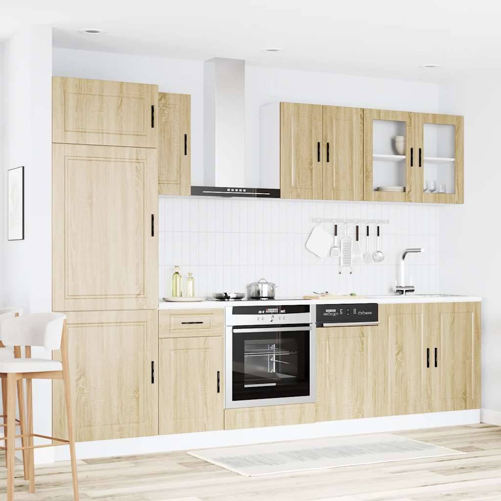 vidaXL 8-tlg. Küchenschrank-Set Porto Sonoma-Eiche Holzwerkstoff