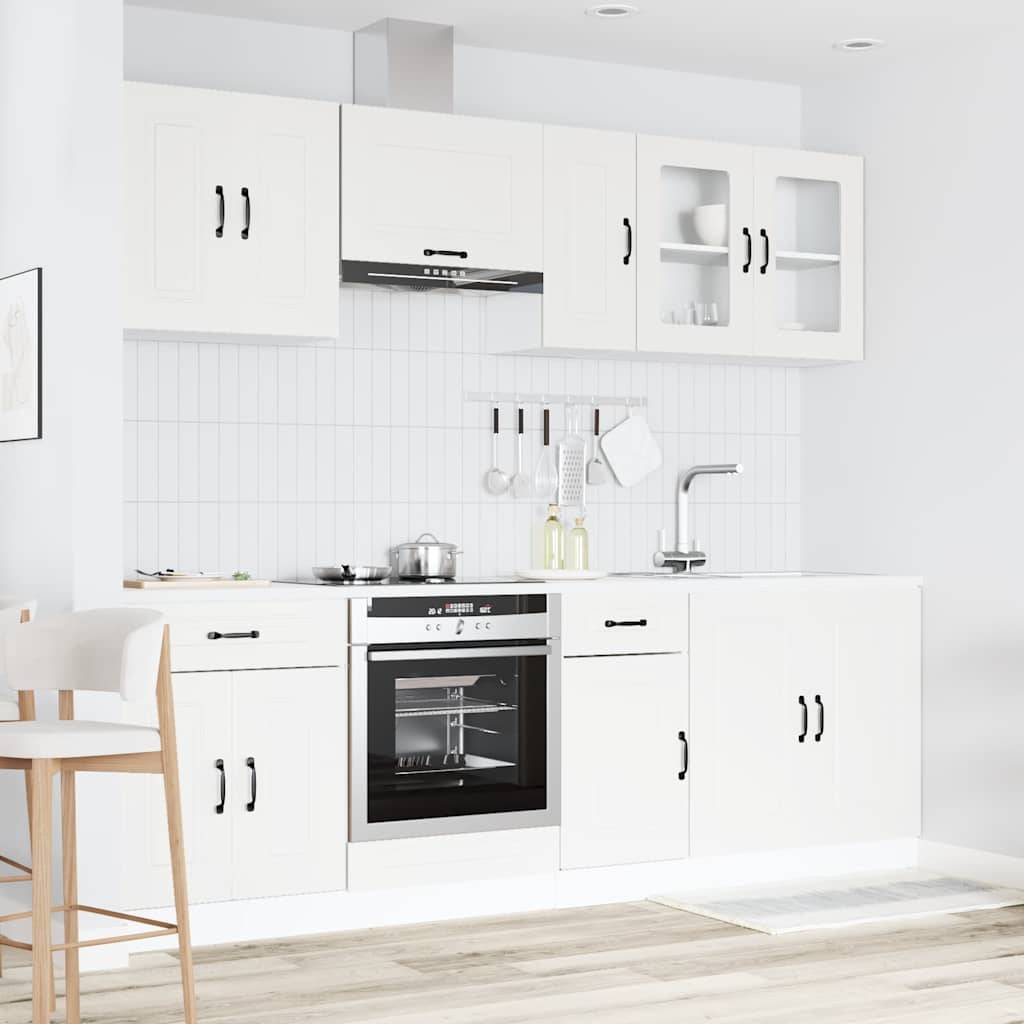vidaXL 8-tlg. Küchenschrank-Set Kalmar Weiß Holzwerkstoff