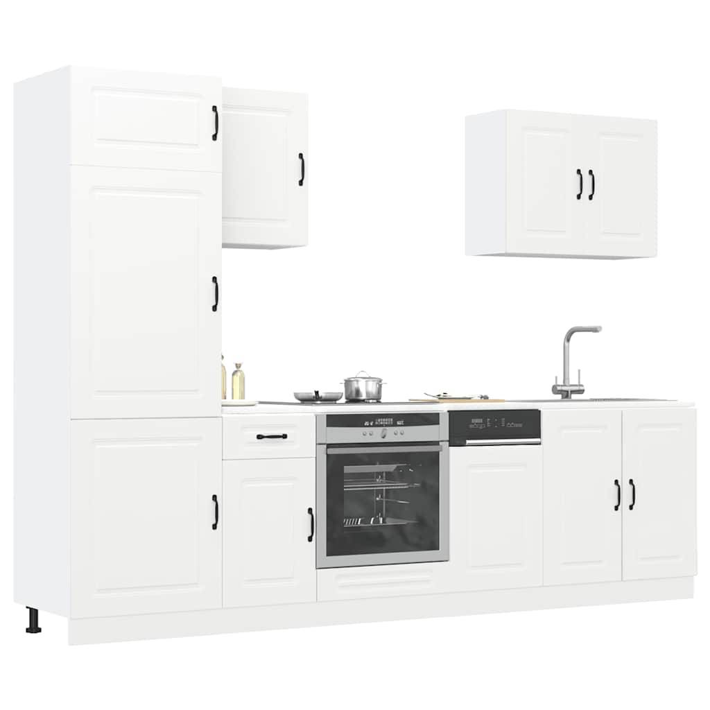 vidaXL 7-tlg. Küchenschrank-Set Kalmar Weiß Holzwerkstoff