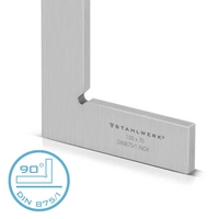 STAHLWERK Flachwinkel 90° 100 x 70 mm DIN 875/1 aus rostfreiem Edelstahl STAHLWERK Flachwinkel 90° 100 x 70 mm DIN 875/1 aus rostfreiem Edelstahl