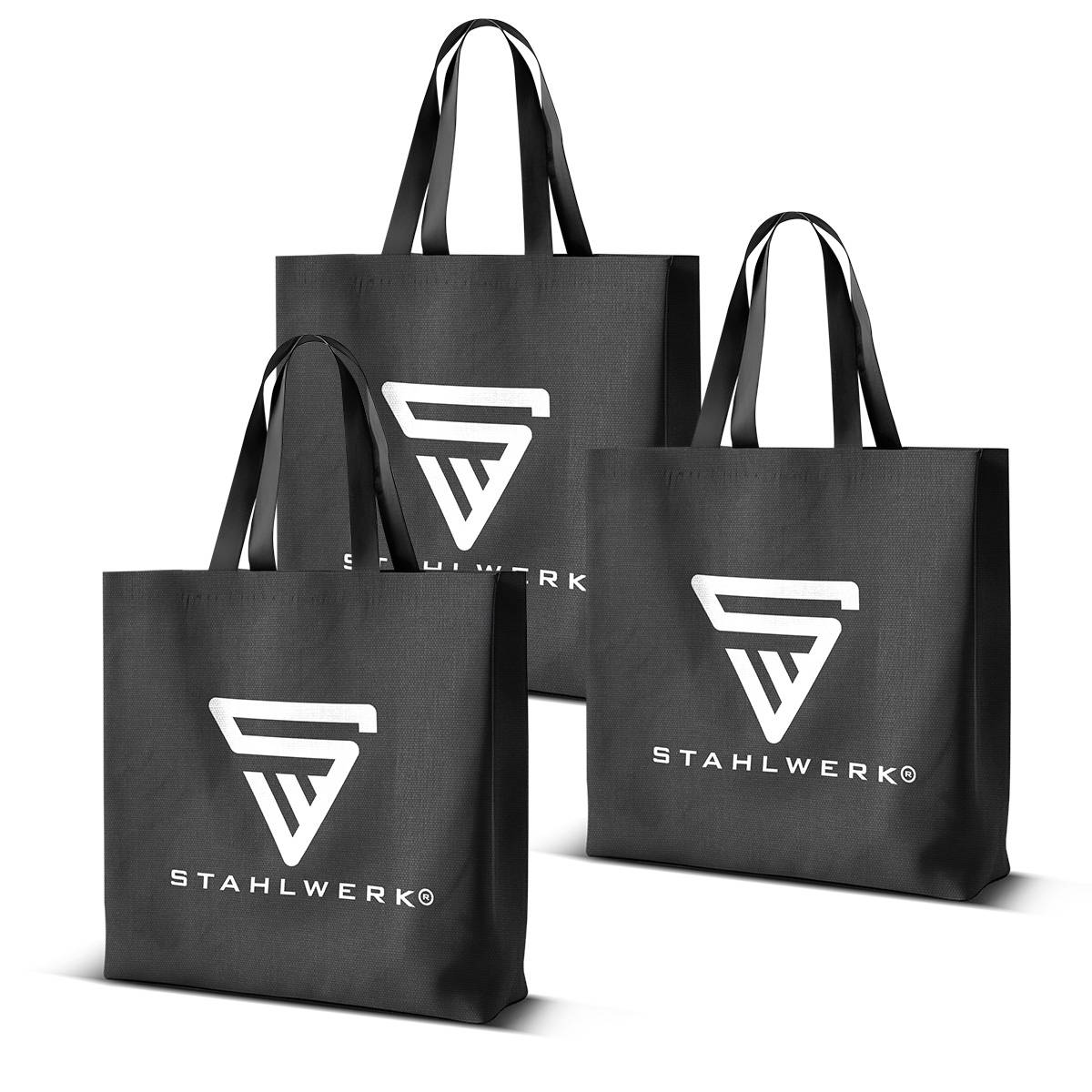 STAHLWERK Tasche 3er Set Tragetasche Tragebeutel Einkaufstasche Shopper