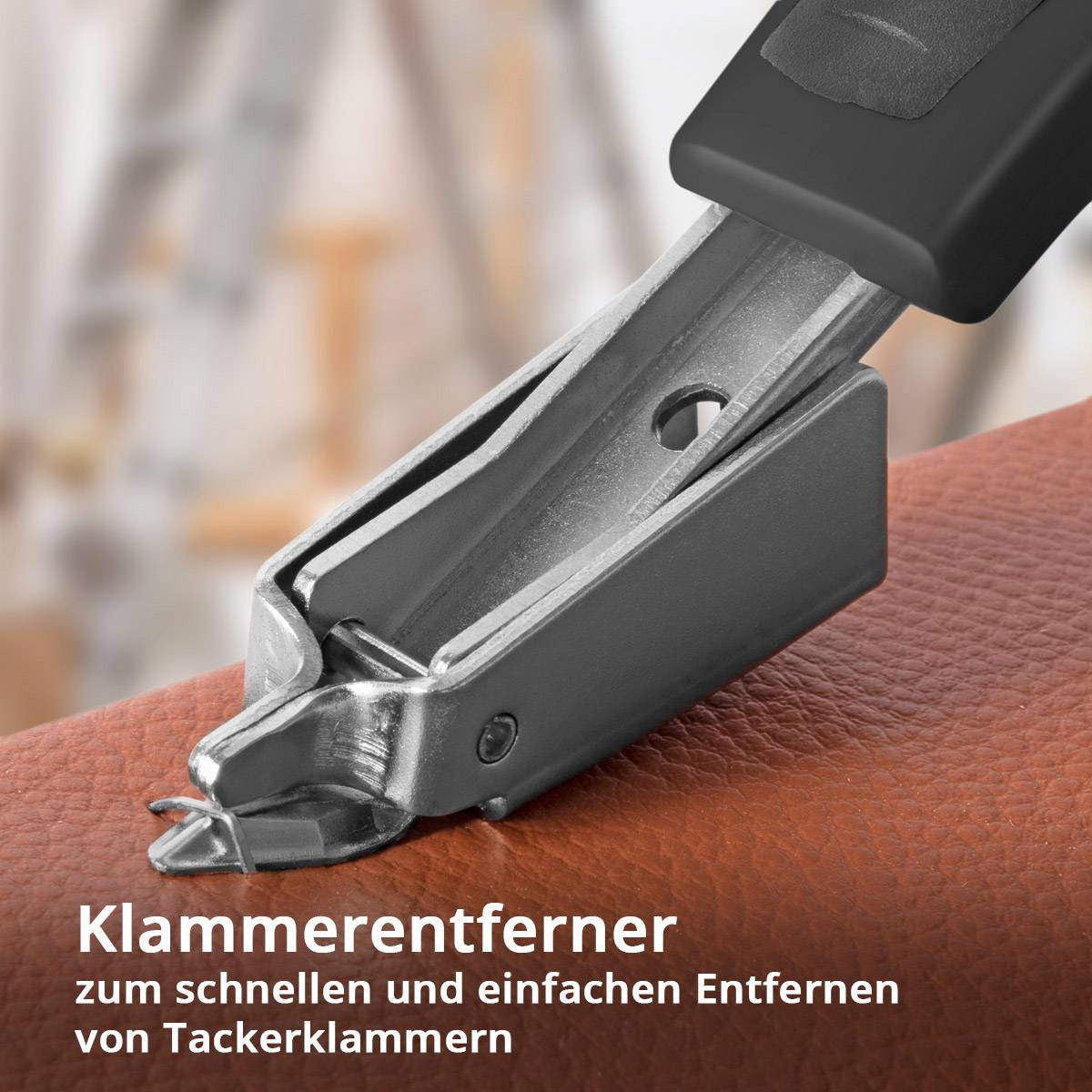 STAHLWERK Handtacker Set mit Tacker Klammerentferner + 1500 Klammern und Nägel