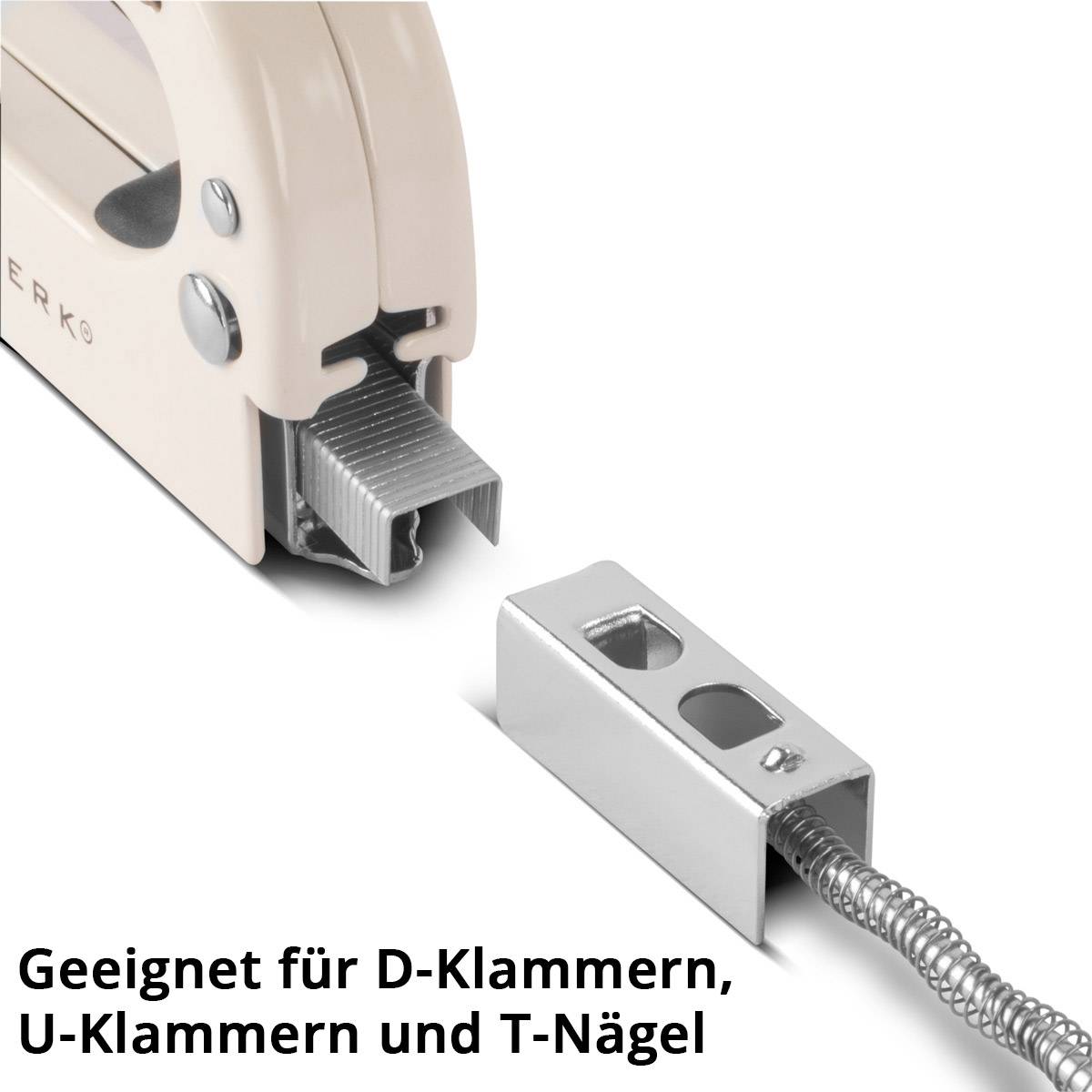 STAHLWERK Handtacker Set mit Tacker Klammerentferner + 1500 Klammern und Nägel