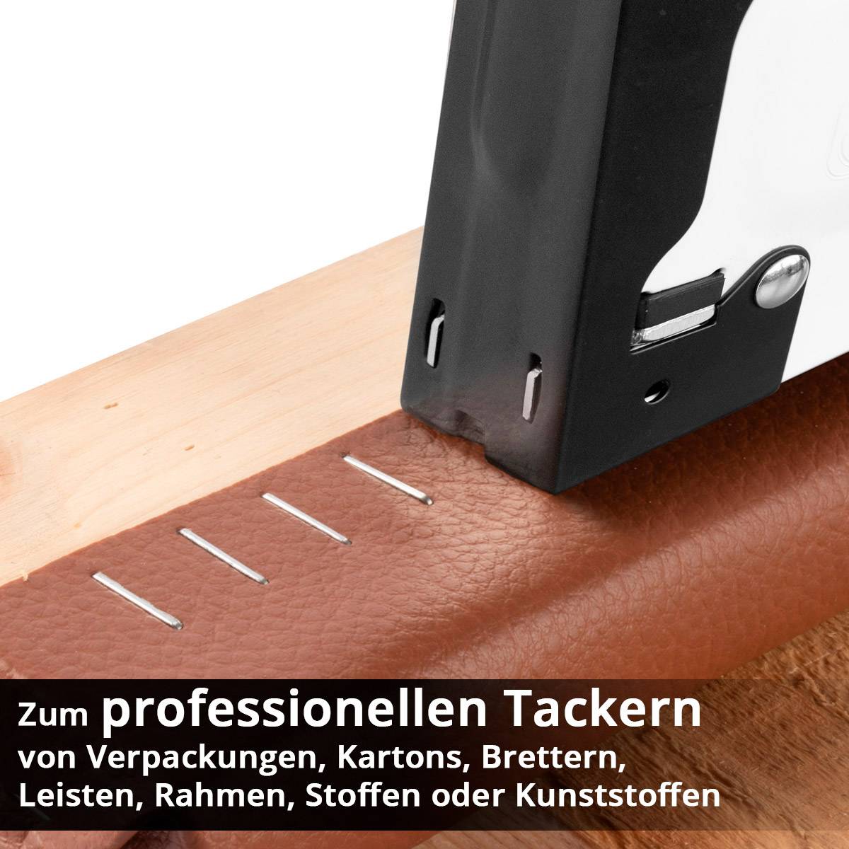 STAHLWERK Handtacker Set mit Tacker Klammerentferner + 1500 Klammern und Nägel