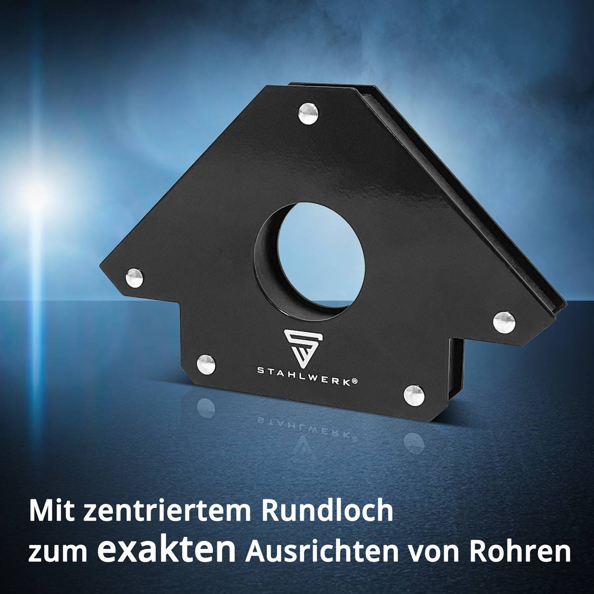 STAHLWERK 2er Set Magnet-Schweißwinkel 34 kg, 75 lbs mit starker Haftkraft