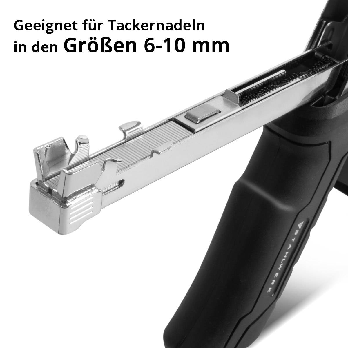 STAHLWERK Hammertacker Schlagtacker Handtacker Klammergerät + 1000 Klammern