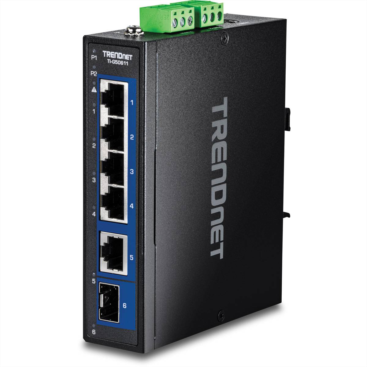 TRENDnet TI-G50611 Industrial DIN-Rail Switch 6-Port 2.5G mit 10G Ports
