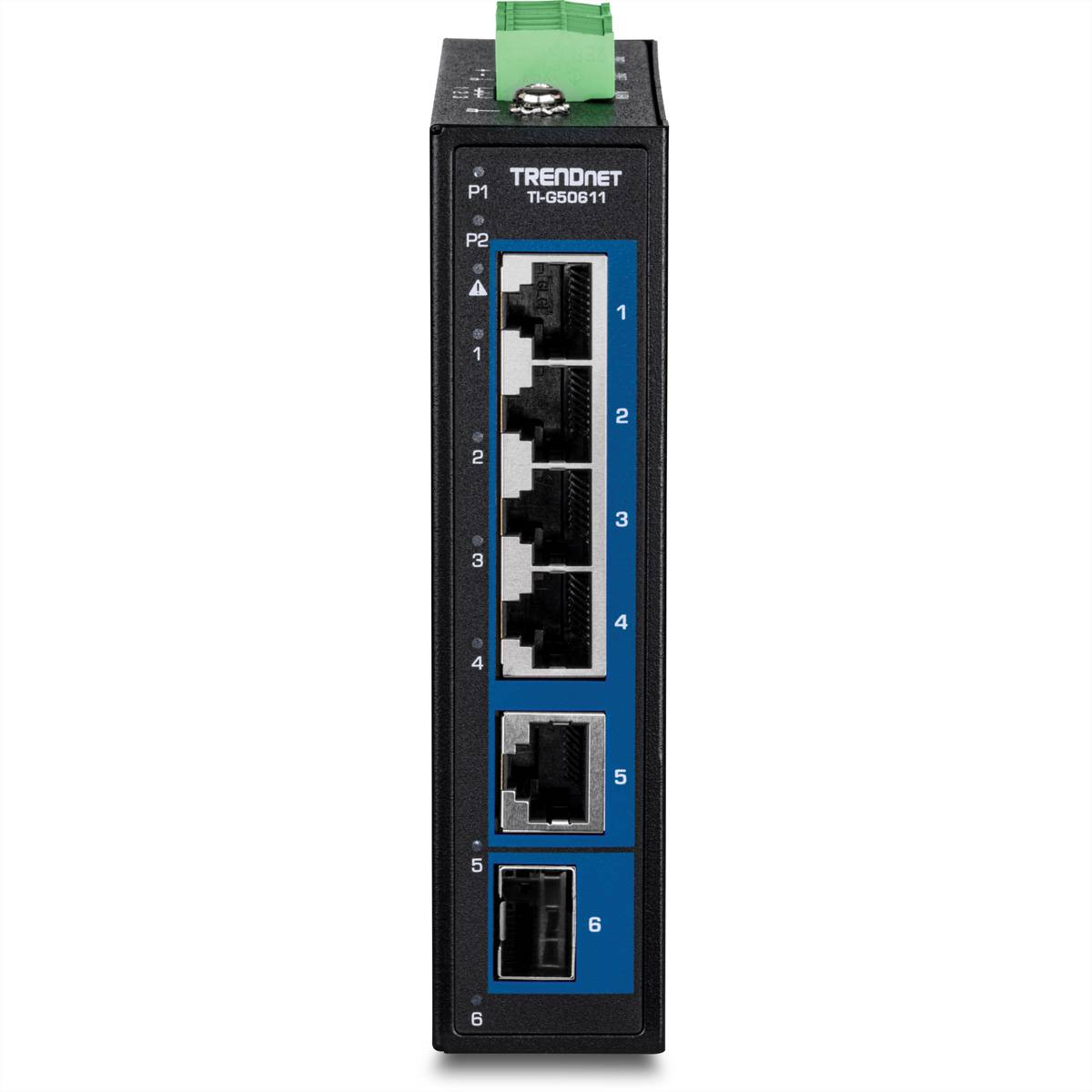 TRENDnet TI-G50611 Industrial DIN-Rail Switch 6-Port 2.5G mit 10G Ports