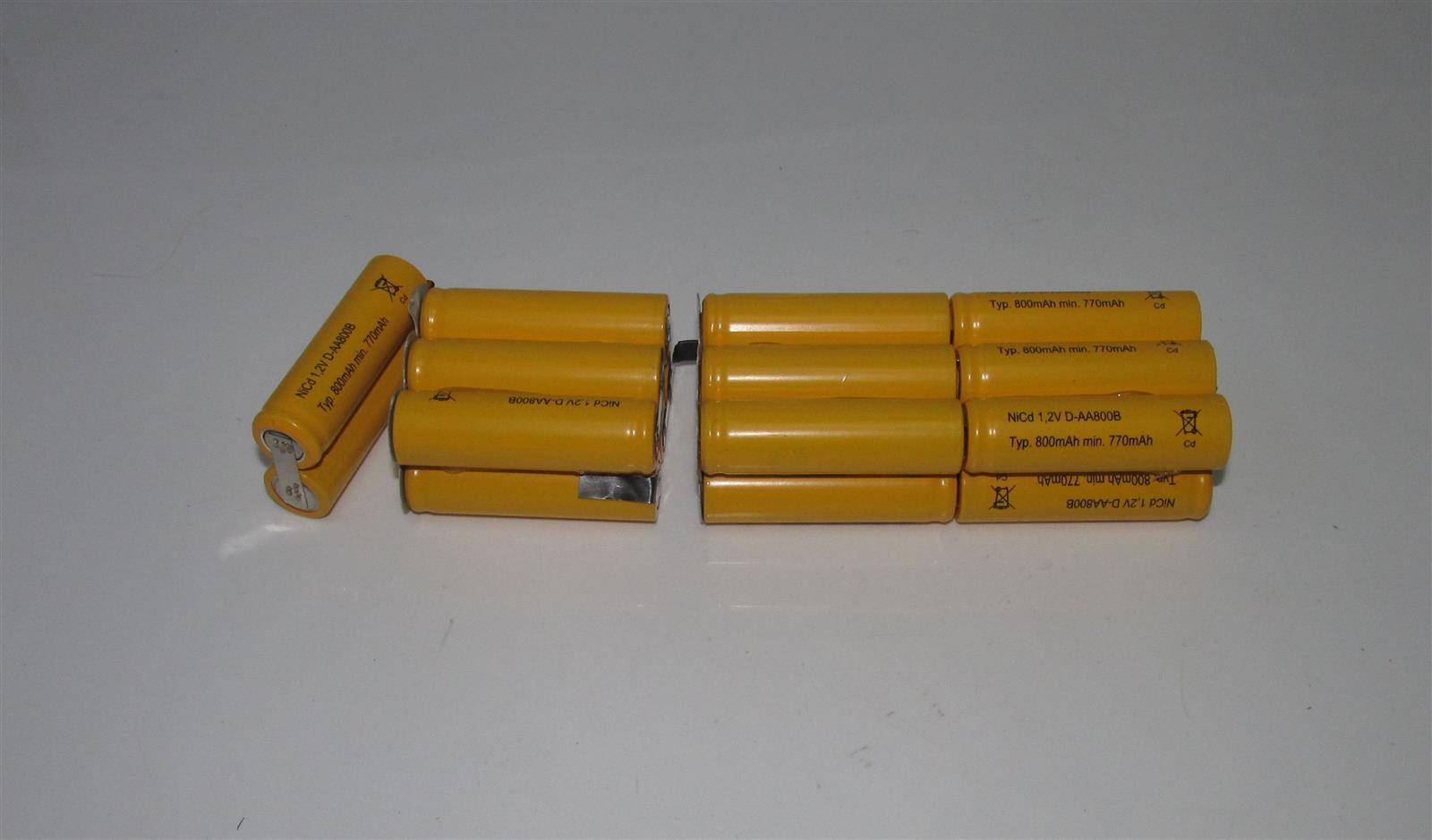 Akkupack für Olympus T45 Blitzgerät - 4,8 Volt zum Selbsteinbau 10000mAh / 48,00Wh - Ni-MH