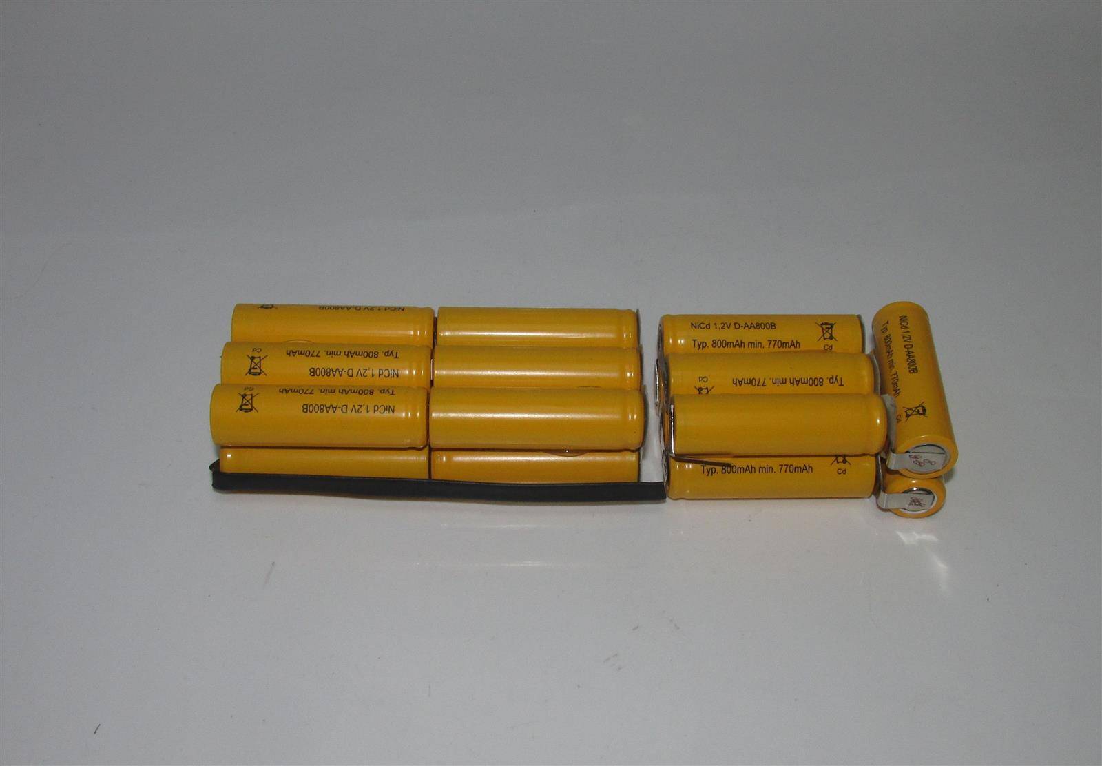 Akkupack für Olympus T45 Blitzgerät - 4,8 Volt zum Selbsteinbau 8000mAh / 38,40Wh - Ni-MH