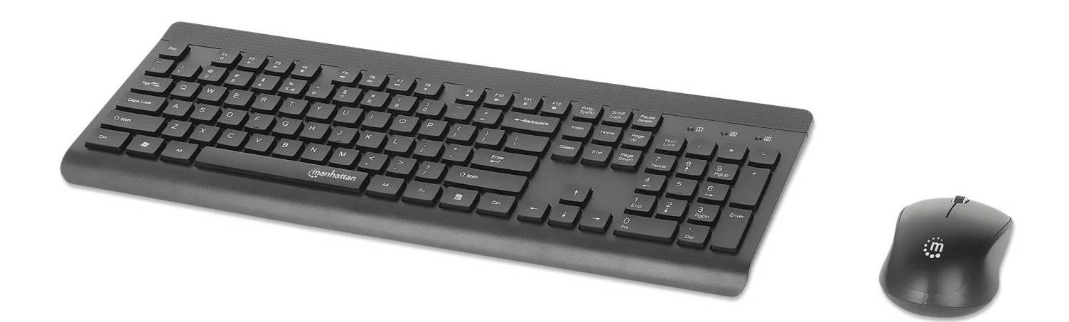 MANHATTAN Funk-Tastatur-Maus-Set MWK7350 schwarz