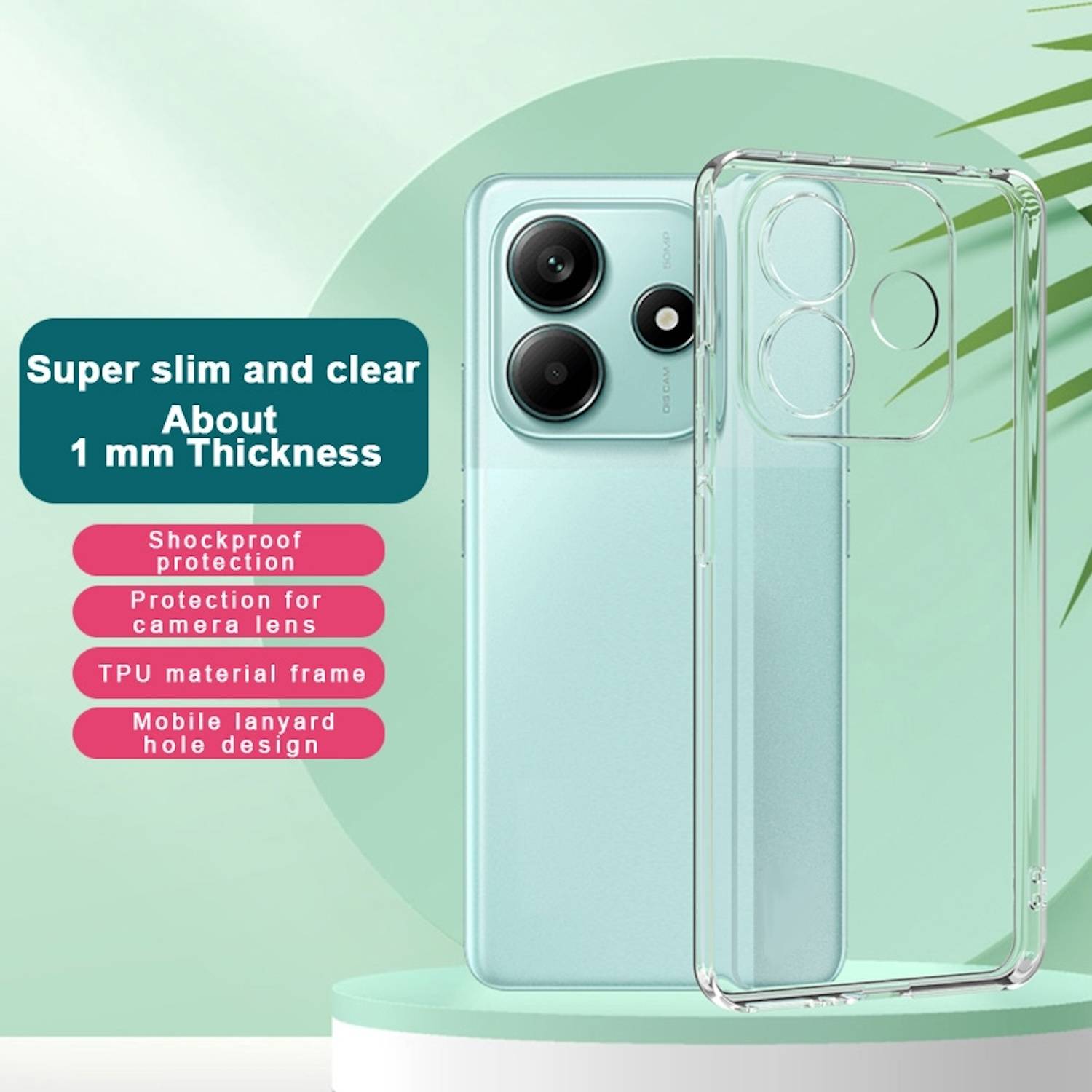 Für Xiaomi Redmi Note 14 5G Silikon Schutz Transparent Handy Hülle Cover TPU dünn