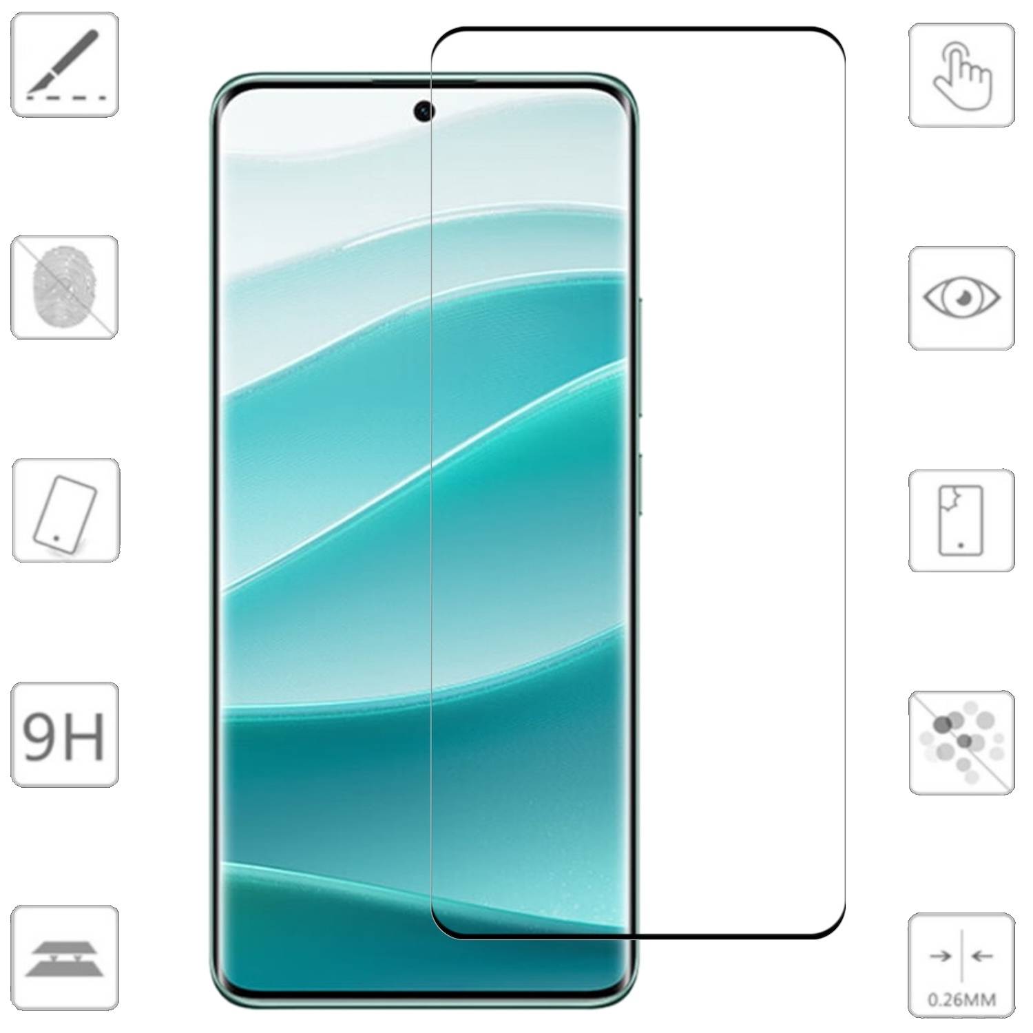 Für Xiaomi Redmi Note 14 Pro 5G / Pro Plus 5G 4D Display Full LCD Curved H9 Hart Glas Folie Panzer Schutz Zubehör