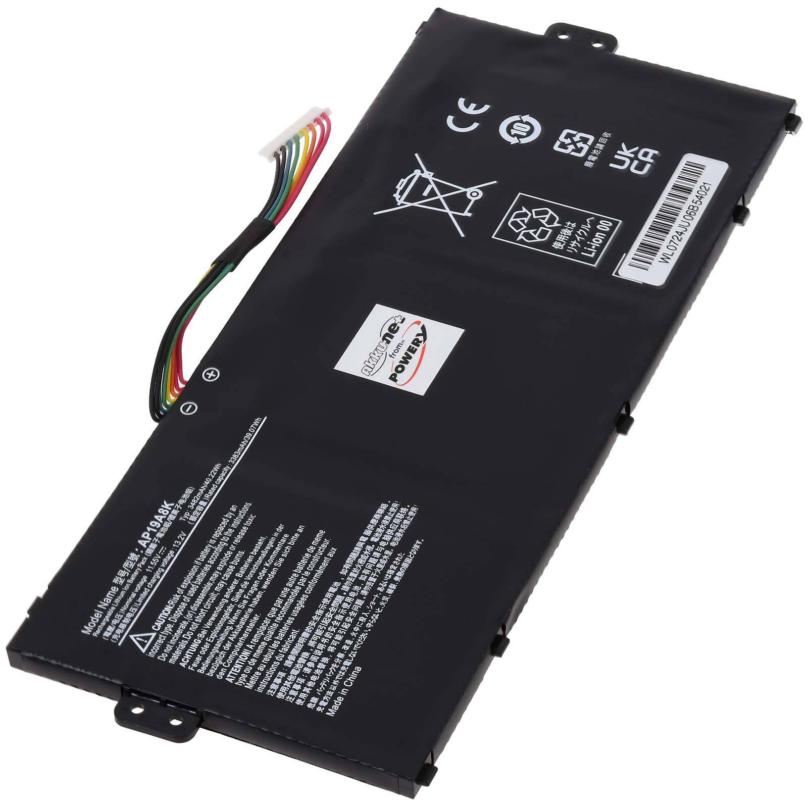 Powery Akku für Acer Chromebook Spin CP311-3H-K4D9 Laptop, 11,55V, Li-Polymer