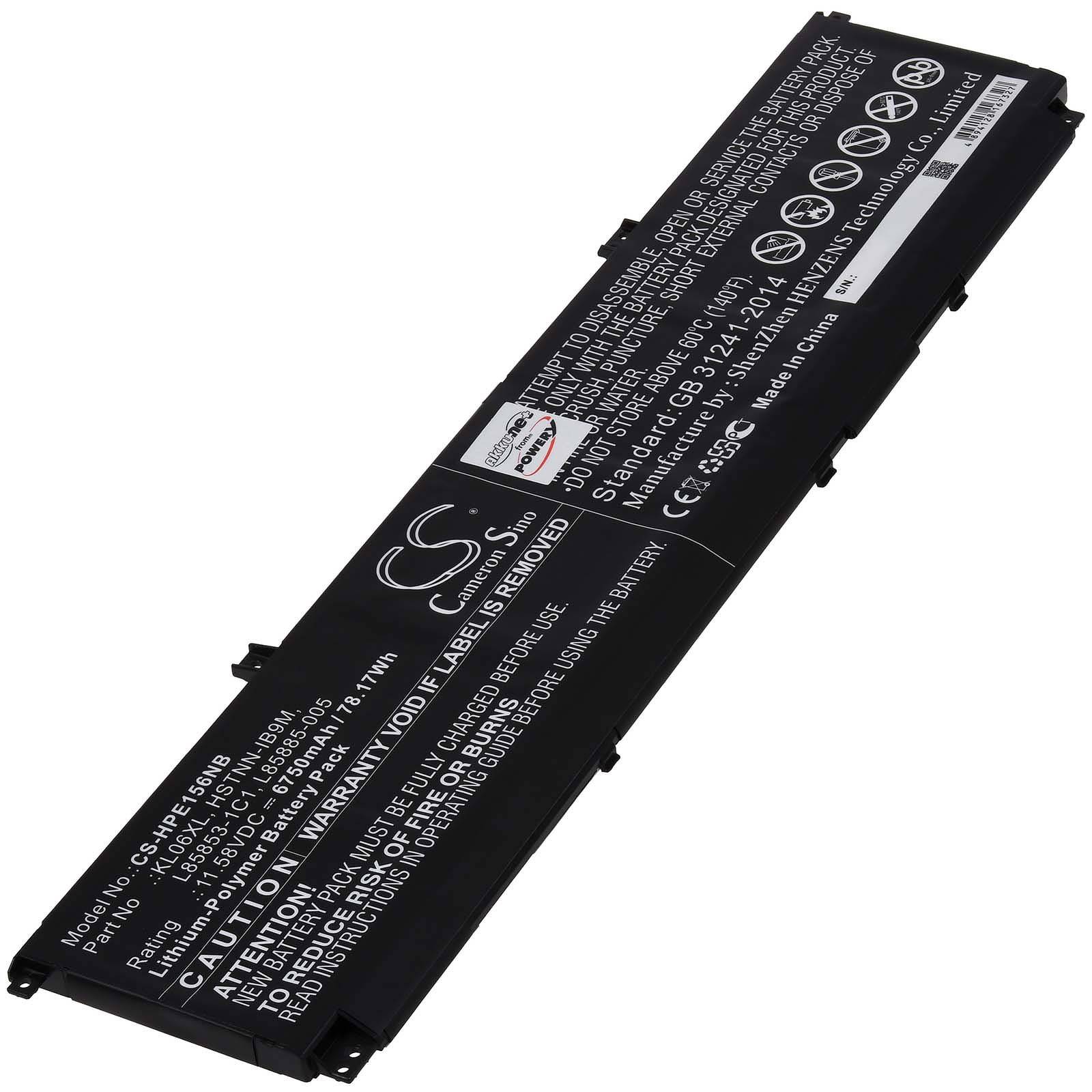 Powery Akku für HP Envy 15-EP0101TX Envy 15-EP0190ND Laptop, 11,58V, Li-Polymer