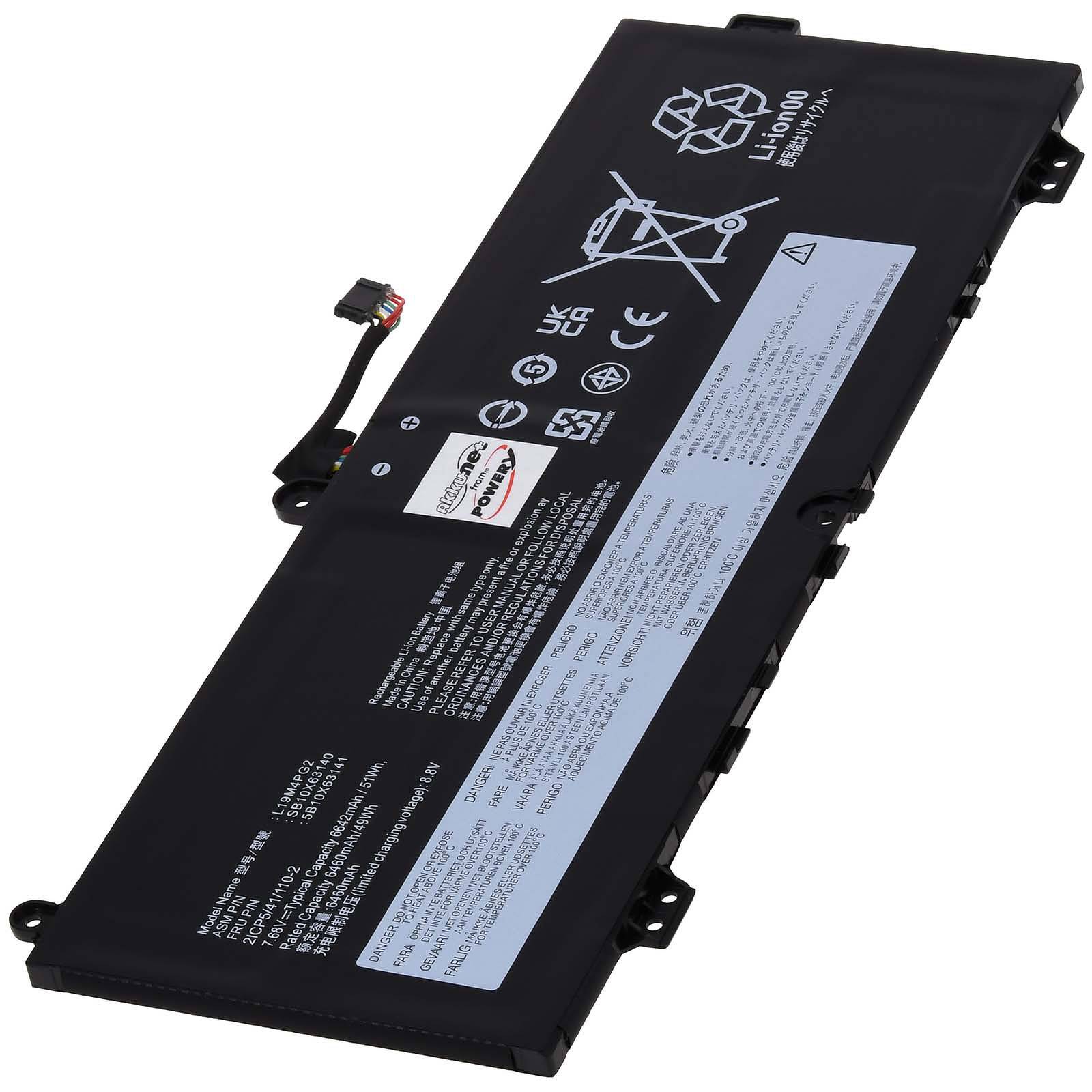 Powery Akku passend für Lenovo IdeaPad Flex 5 CB-13IML Typ L19L4PG2, 7,7V, Li-Polymer