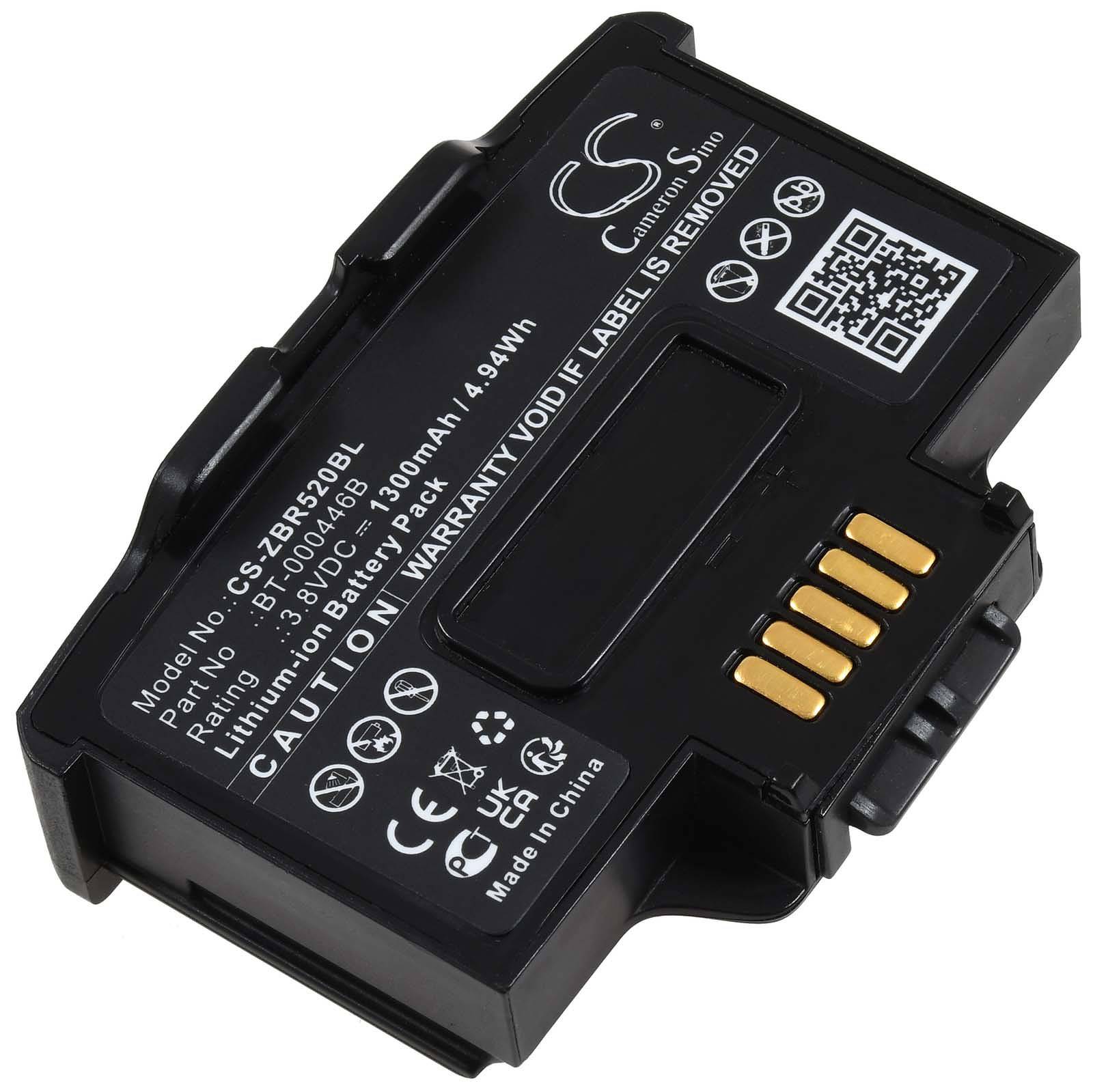Powery Akku passend für mobilen Barcode-Scanner Zebra WS50 WR50 Typ BT-000446B, 3,8V, Li-Ion