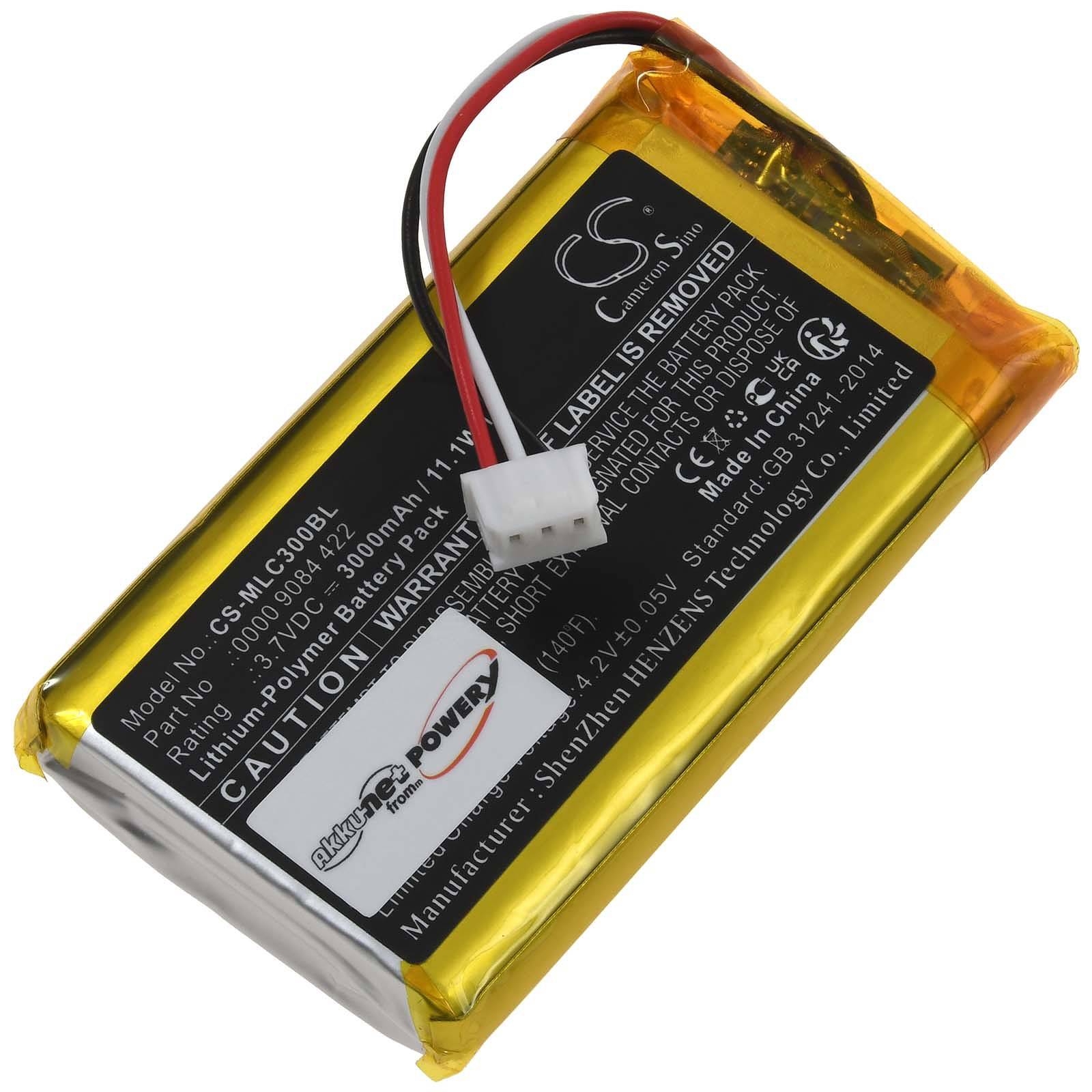 Powery Akku kompatibel mit Meiller Typ 422-BS-01944, 3,7V, Li-Polymer