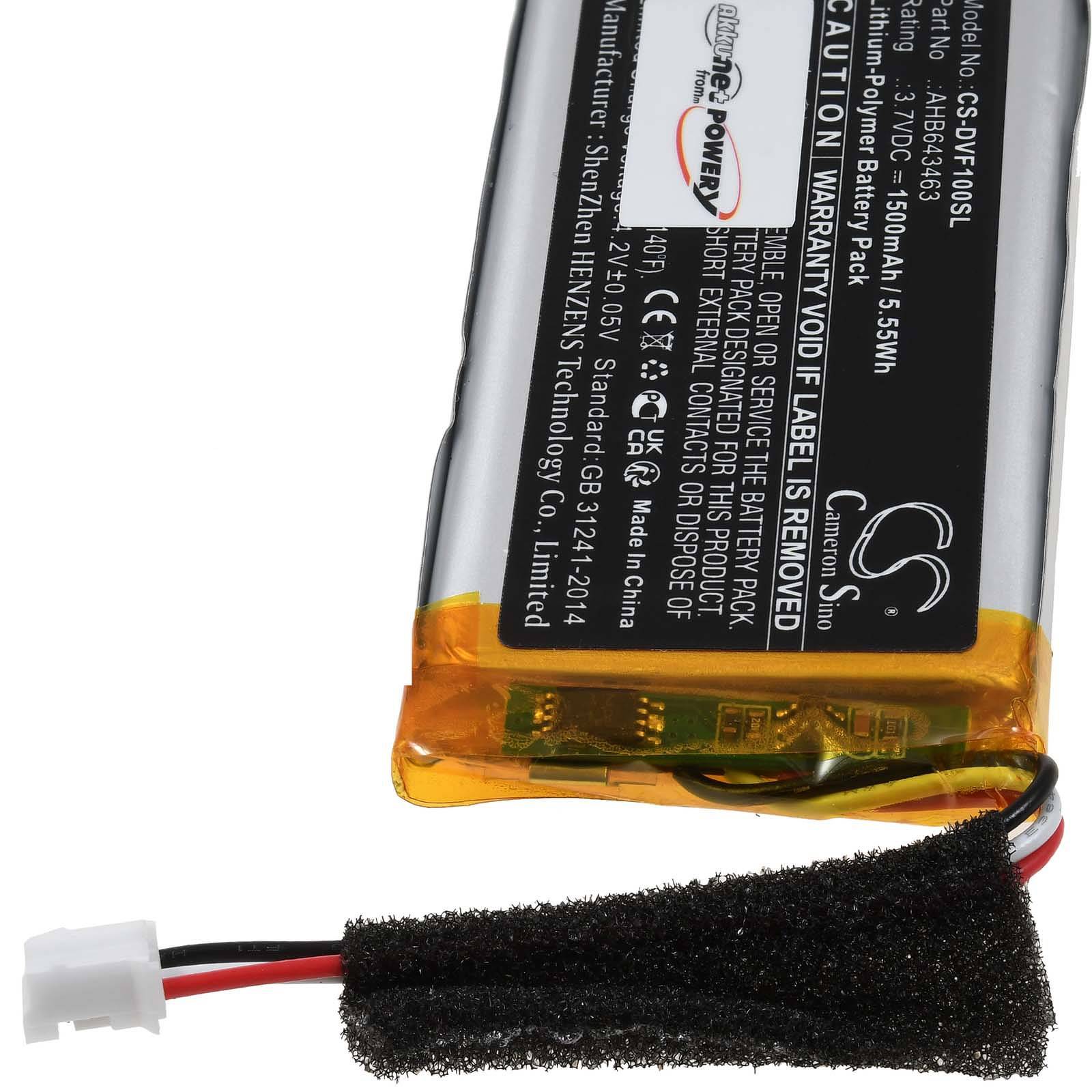 Powery Akku passend für Karaoke Lautsprecher Divoom Fairy-OK Typ AHB643463, 3,7V, Li-Polymer