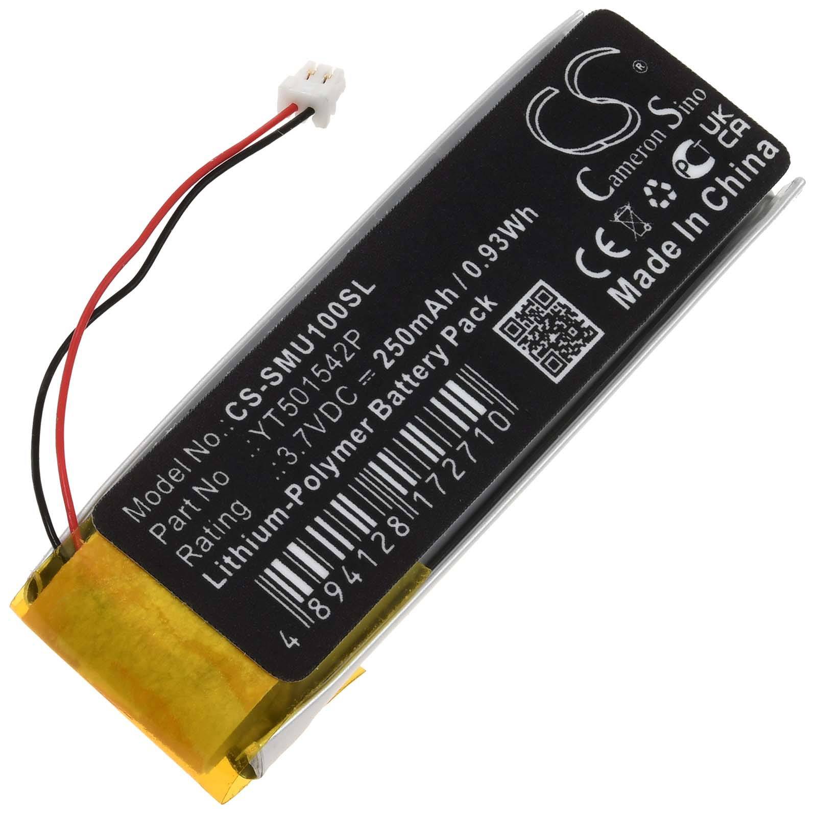 Powery Akku für Sena 10U Bluetooth-Headset, 3,7V, Li-Polymer