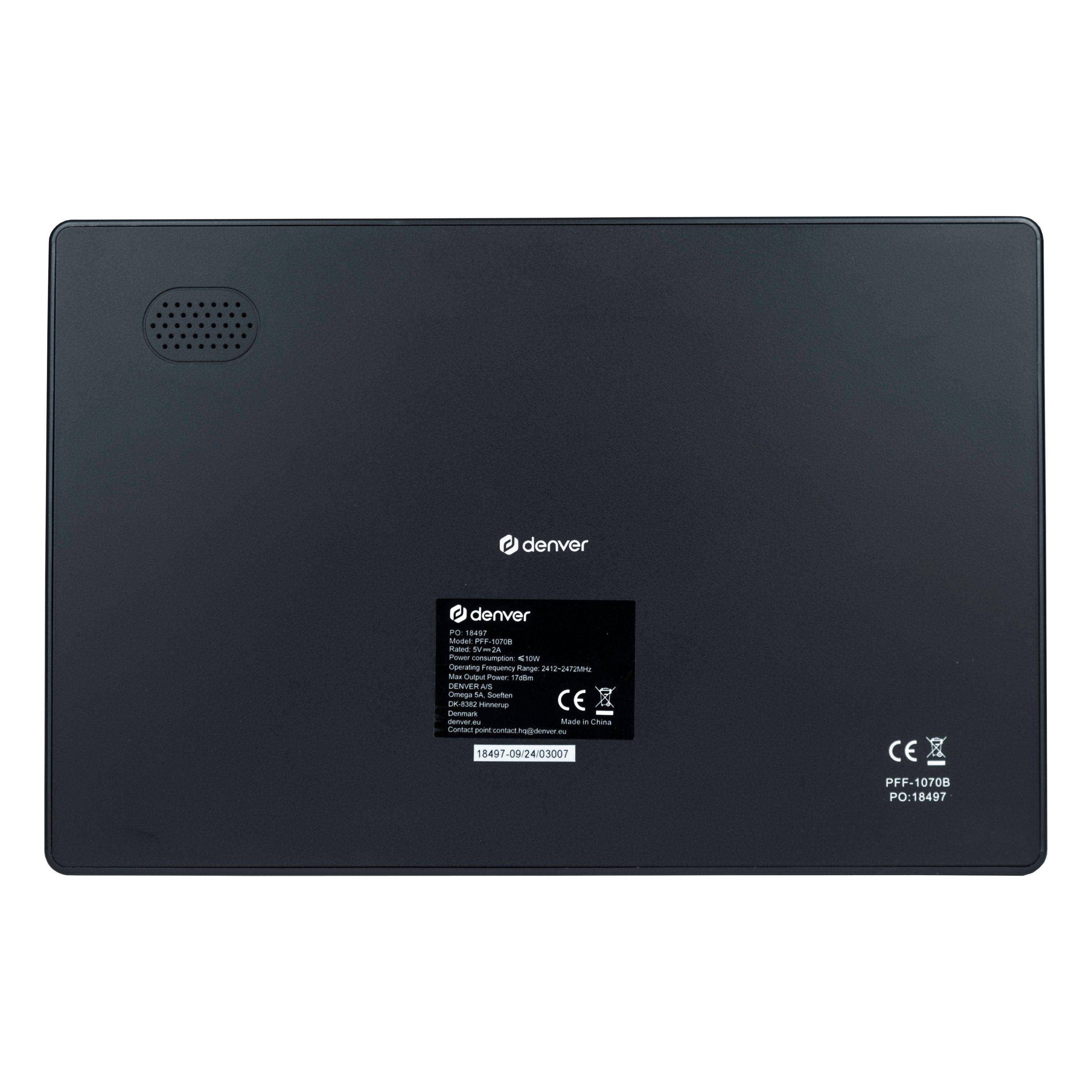 Denver PFF-1070B Digitaler Bilderrahmen | 10,1'' HD IPS Touchscreen,16 GB Speicher, FRAMEO-Software & integriertem Akku