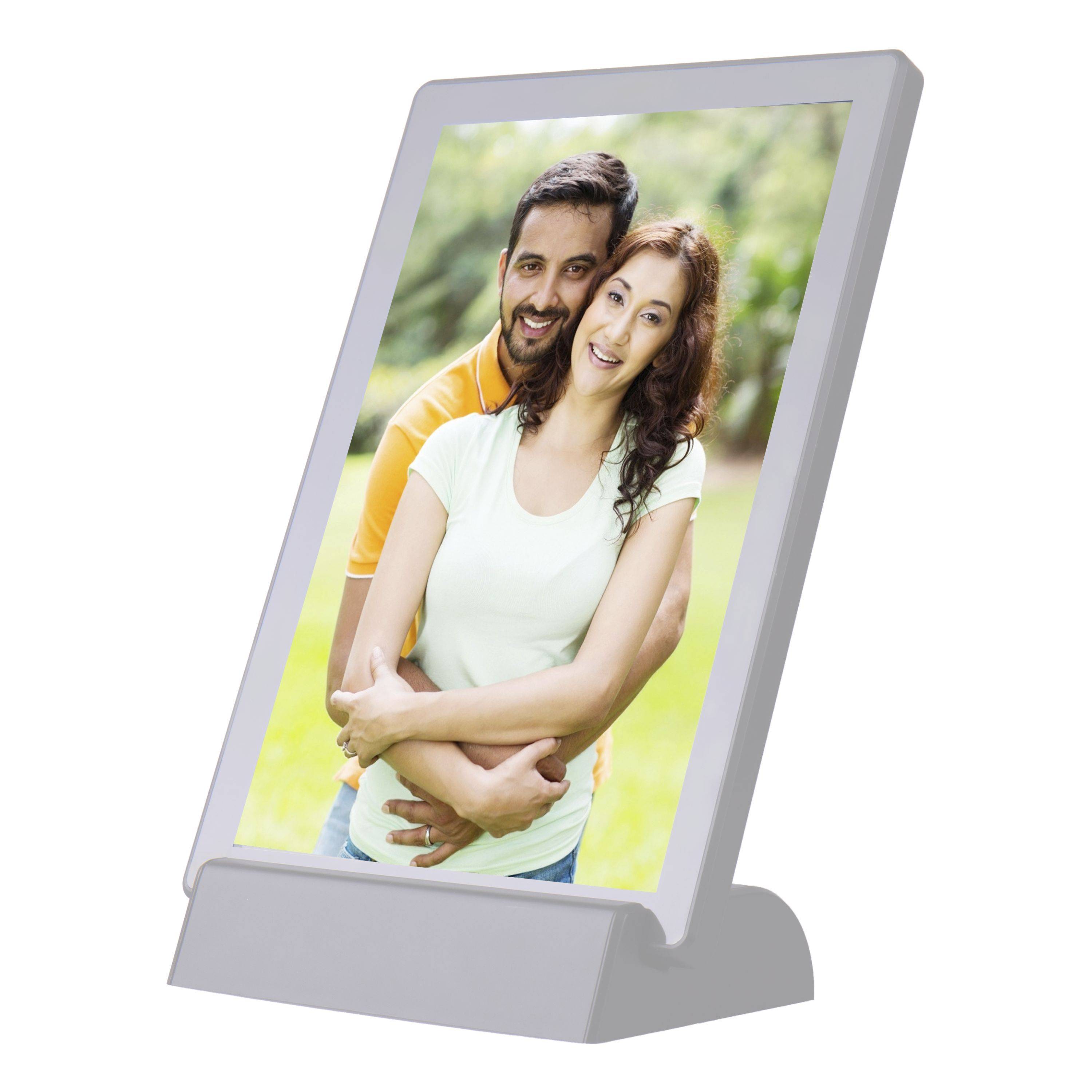 Denver PFF-1070W Digitaler Bilderrahmen | 10,1'' HD IPS Touchscreen,16 GB Speicher, FRAMEO-Software & integriertem Akku