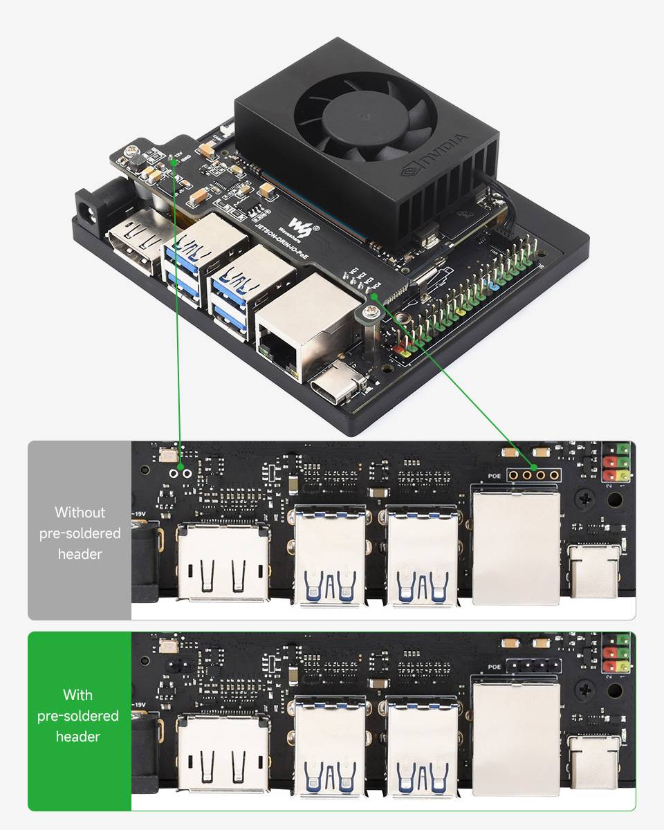 WaveShare PoE Expansion Board for NVIDIA Jetson Orin Nano/NX