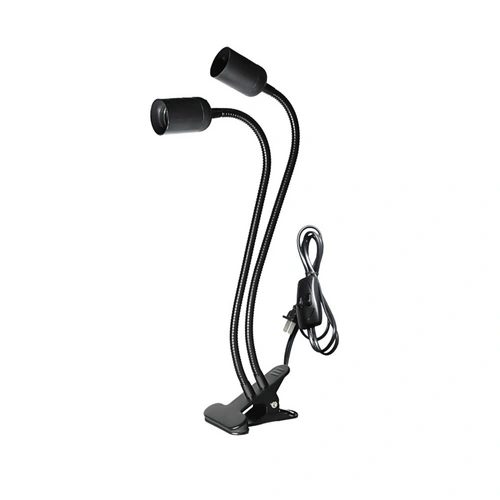 Universal E27 Doppelkopf Klemmleuchte Lampenhalter 360° Verstellbarer 400MM Länge für LED Pflanzenlicht Universal E27 Doppelkopf Klemmleuchte Lampenhalter 360° Verstellbarer 400MM Länge für LED Pflanzenlicht