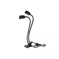 Universal E27 Doppelkopf Klemmleuchte Lampenhalter 360° Verstellbarer 400MM Länge für LED Pflanzenlicht Universal E27 Doppelkopf Klemmleuchte Lampenhalter 360° Verstellbarer 400MM Länge für LED Pflanzenlicht