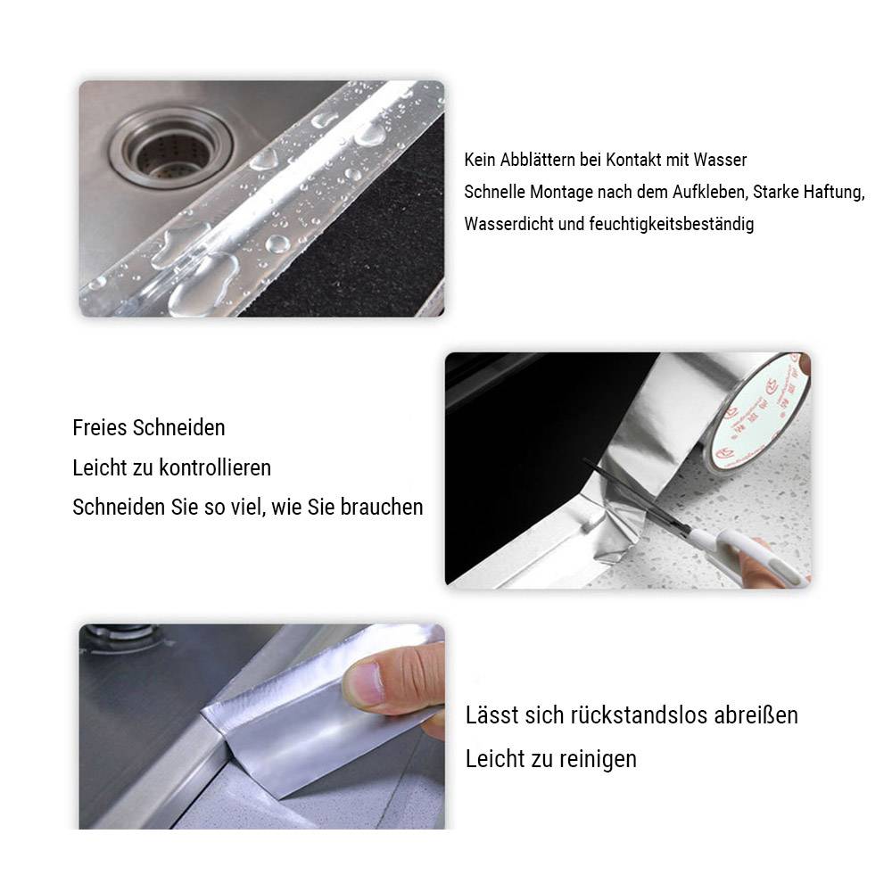 48mm x 10m Aluminium Klebeband Verstärkt Silbertape Aluband Aluklebeband Tape Selbstklebend Folie