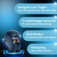 STAHLWERK Schweißhelm WORKER 3-in-1 Automatik Schweißerhelm Schweißschild STAHLWERK Schweißhelm WORKER 3-in-1 Automatik Schweißerhelm Schweißschild