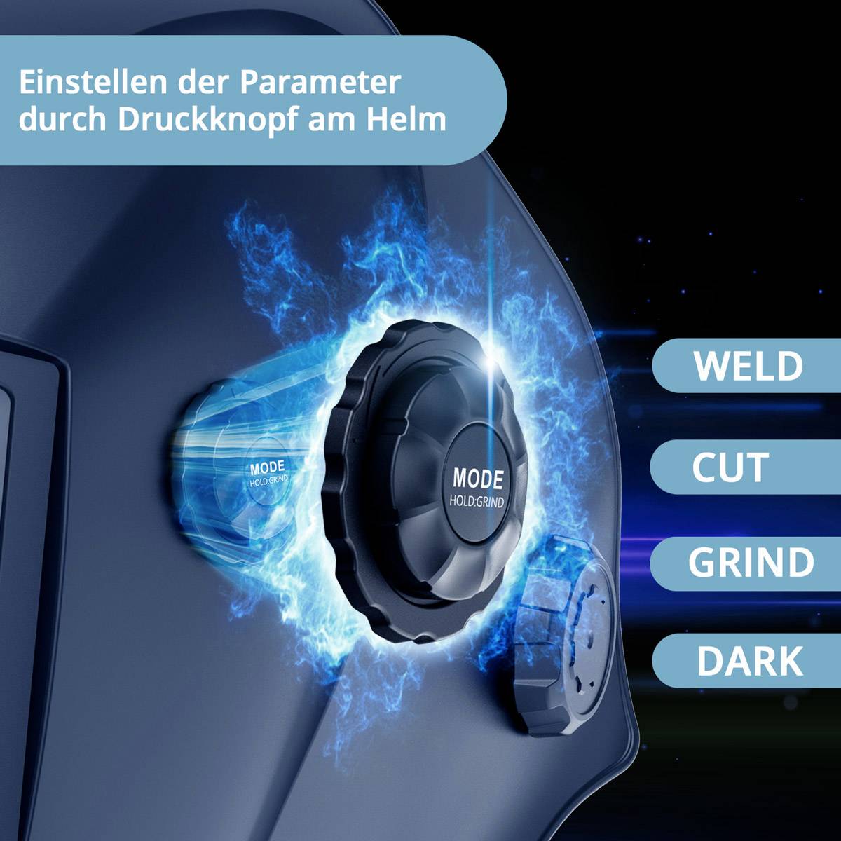 STAHLWERK Schweißhelm WORKER 3-in-1 Automatik Schweißerhelm Schweißschild