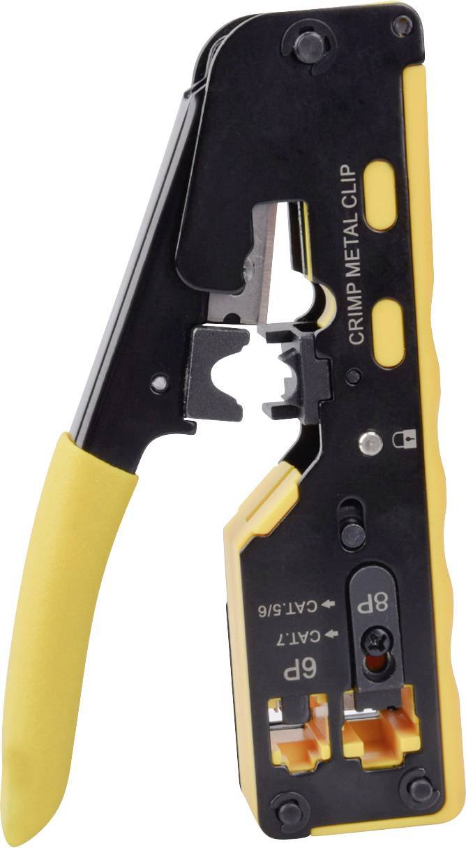 DIGITUS Crimpwerkzeug Multi-Modular 6P,8P,CAT7,EZ8P8C Multimedia-Technik Werkzeug