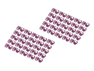 DIGITUS Farbclips für Patchkabel 100Stk. Magenta Kabel RJ45 Cat.6