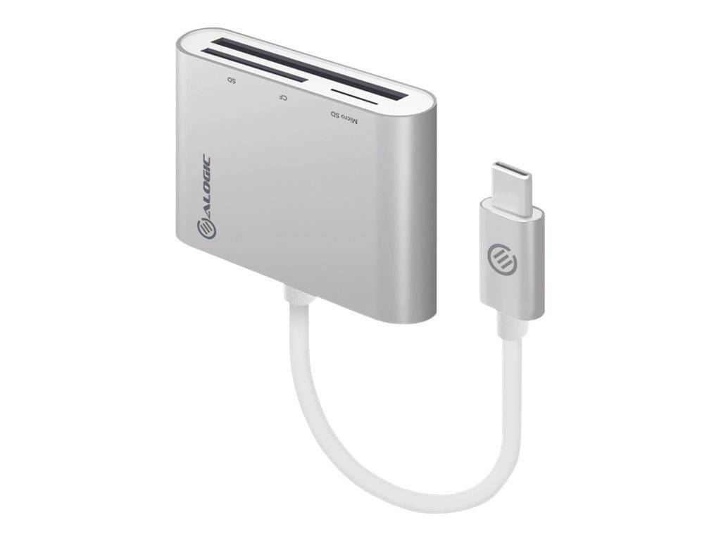 Alogic Card Reader USB-C SD, Micro SD, Compact Flash Silber Multimedia-Technik
