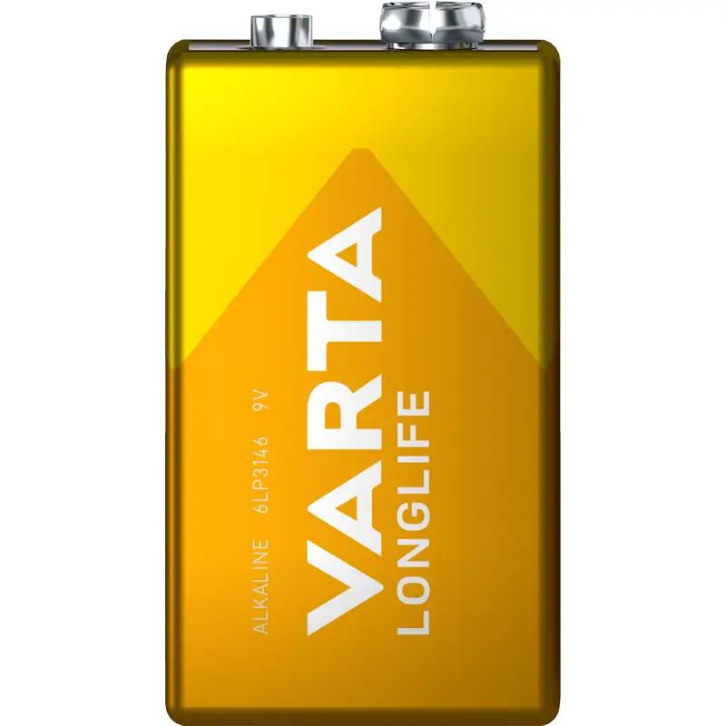 60x Varta Longlife Alkaline 4122-​6LR61-9V-E-Block Batterie - Tray
