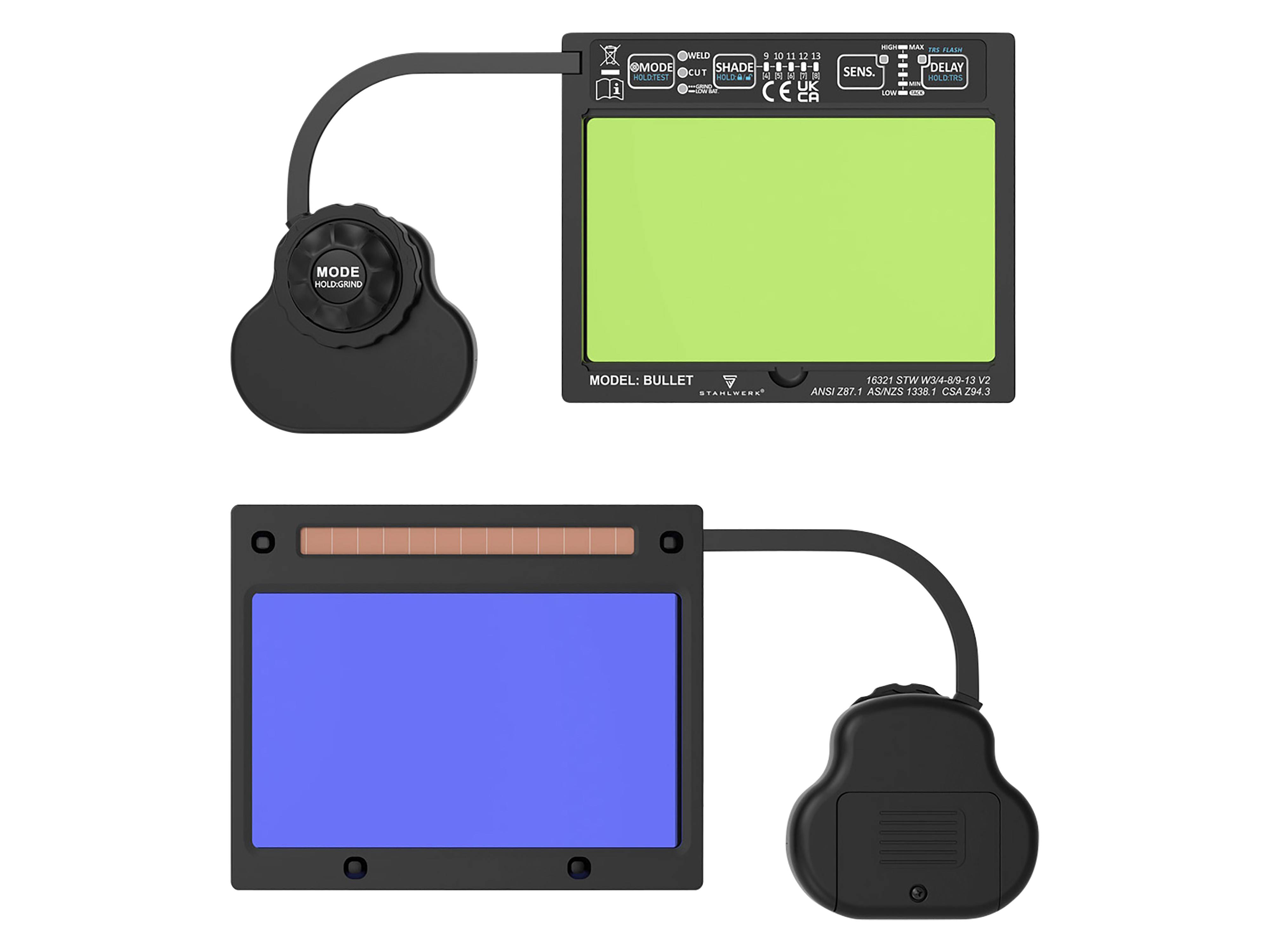 STAHLWERK Automatik-Schweißhelm BULLET, 3-in-1