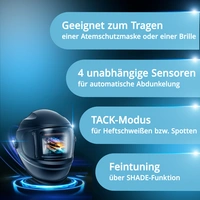 STAHLWERK Schweißhelm BULLET 3-in-1 Automatik-Schweißerhelm Schweißschild STAHLWERK Schweißhelm BULLET 3-in-1 Automatik-Schweißerhelm Schweißschild