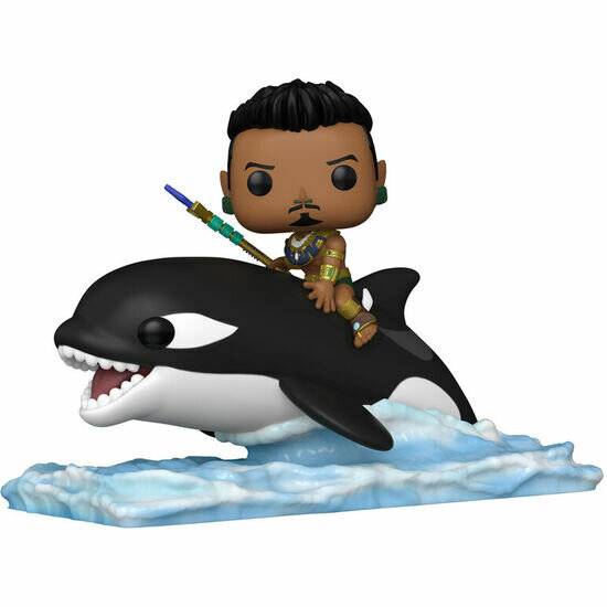 POP FIGUR MARVEL SCHWARZER PANTHER WAKANDA FÜR IMMER NAMOR MIT ORCA