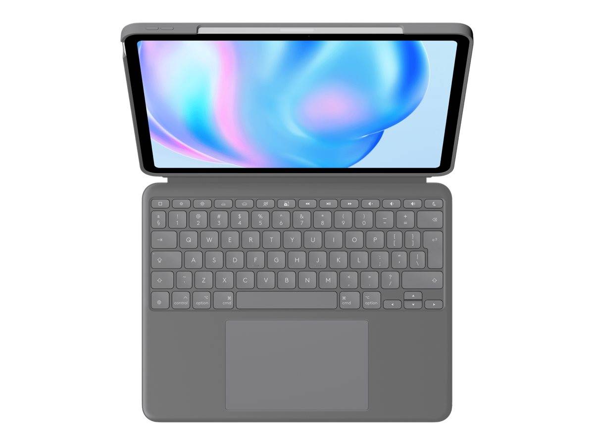 Logitech Combo Touch - Tastatur und Foliohülle - mit Trackpad - hintergrundbeleuchtet - Apple Smart connector - QWERTY -