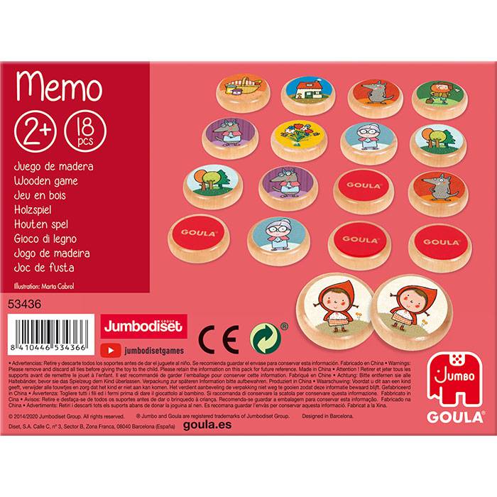 Goula 53436 Memo Rotkäppchen, Kinderspiel