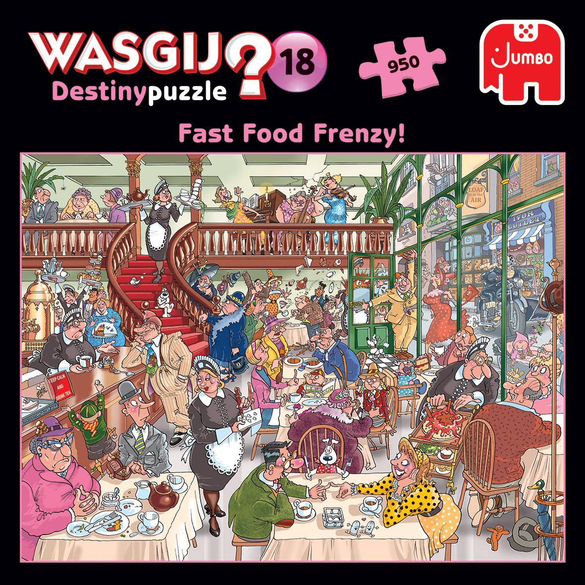 Jumbo Spiele 1119800268 Wasgij Destiny 18 Fast Food Rausch! 950 Teile Puzzle