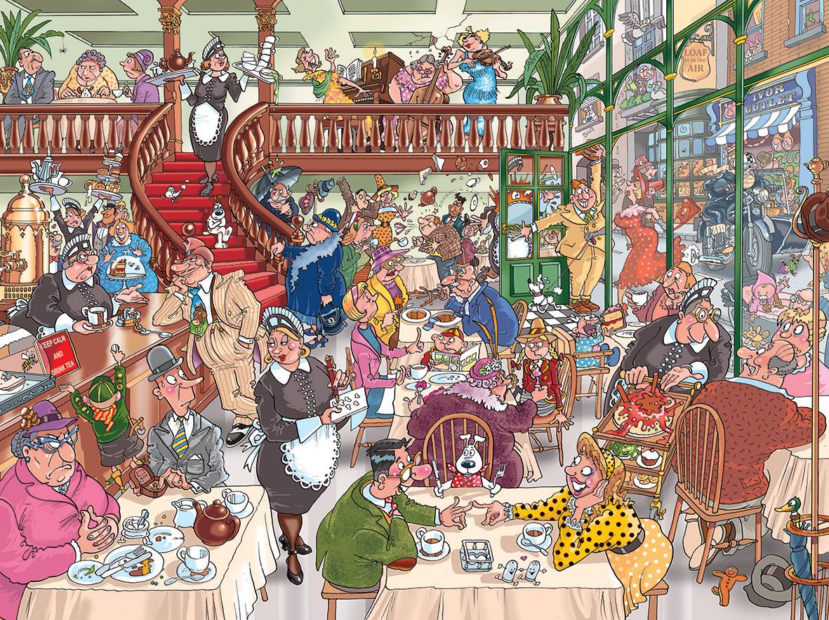 Jumbo Spiele 1119800268 Wasgij Destiny 18 Fast Food Rausch! 950 Teile Puzzle