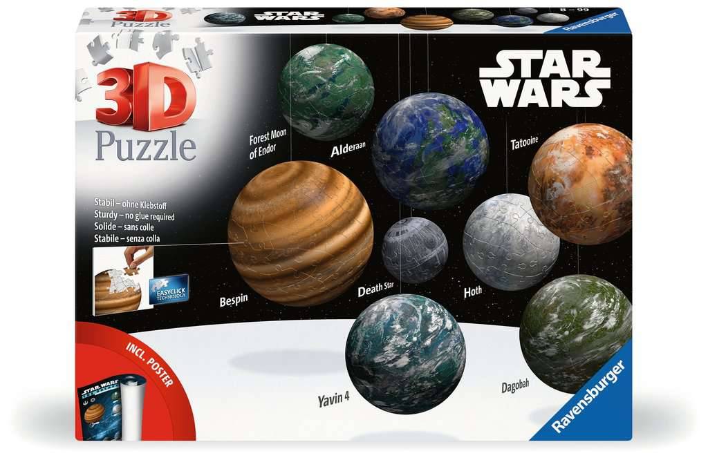 3D Puzzle Ball Sortiment: Himmelskörper der Star Wars Galaxie