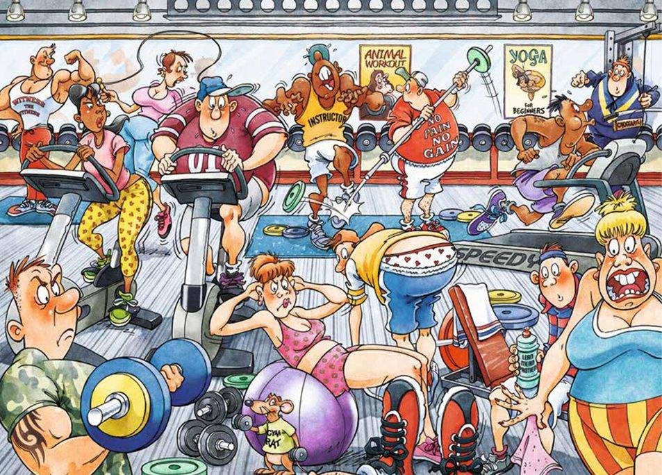 Wasgij Original 28 Hilfe, das Gewicht fällt! 2x1000 Teile Puzzle