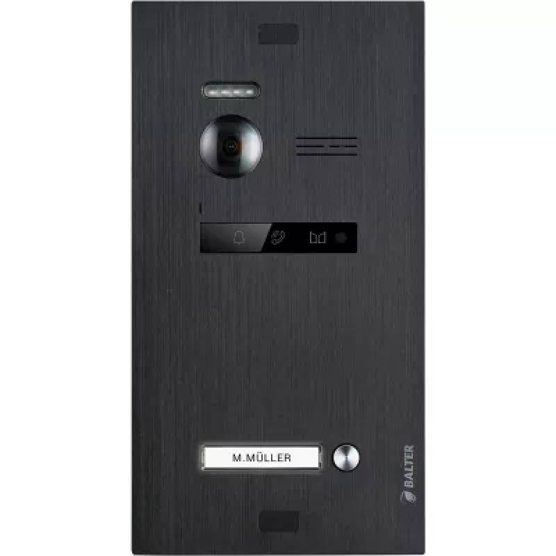BALTER EVO-MINI Video Sprechanlage 2-Draht Komplett-Set 1-Familie 3 Monitore Anthrazitgrau - Weiß
