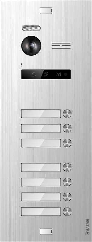 BALTER EVO-MINI Video Türsprechanlage 2-Draht Komplett-Set 7-Familie Silber - Weiß