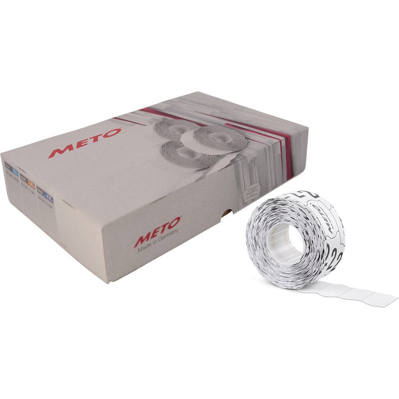 METO Etiketten für Preisauszeichner, 22 x 12 mm, weiß