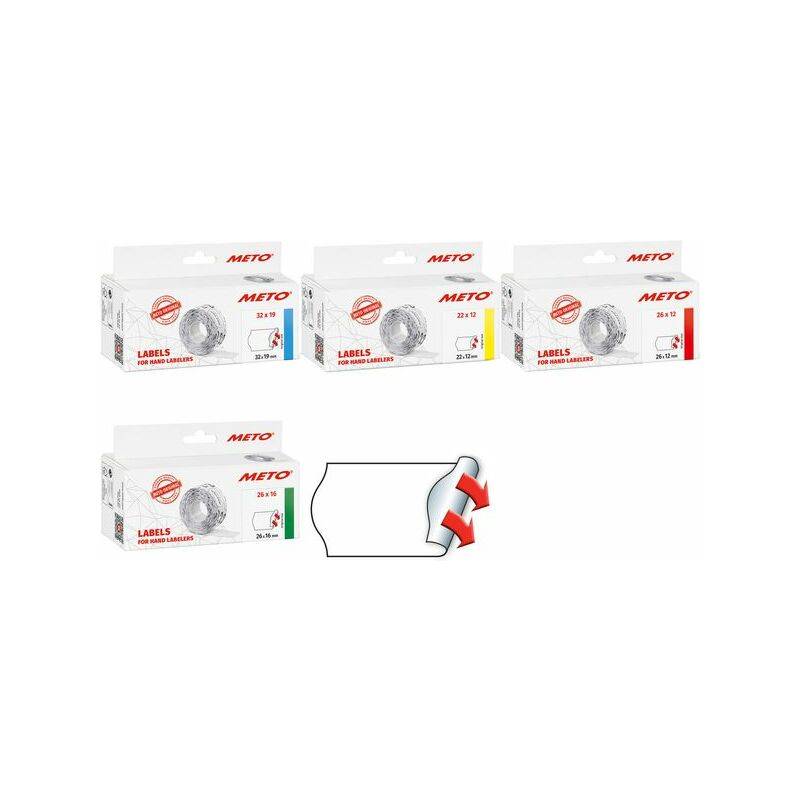 METO Etiketten für Preisauszeichner, 26 x 12 mm, weiß